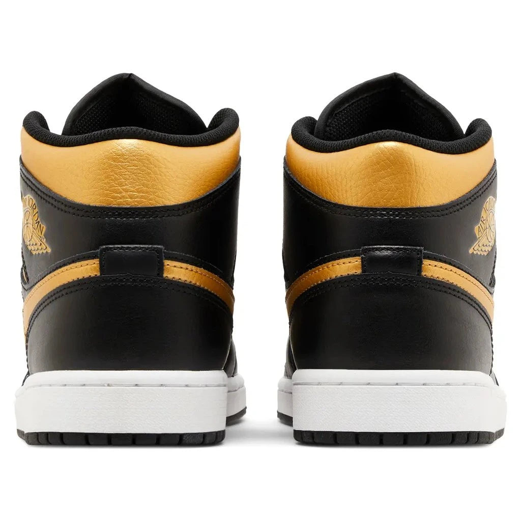 Jordan 1 Mid Black Metallic Gold
